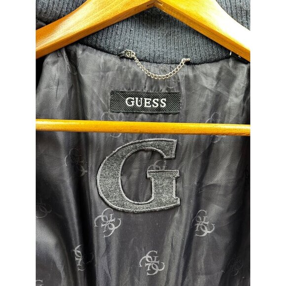 EUC Guess Women's Double Breasted Peacoat Jacket With Knit Collar - LARGE - Picture 8 of 11